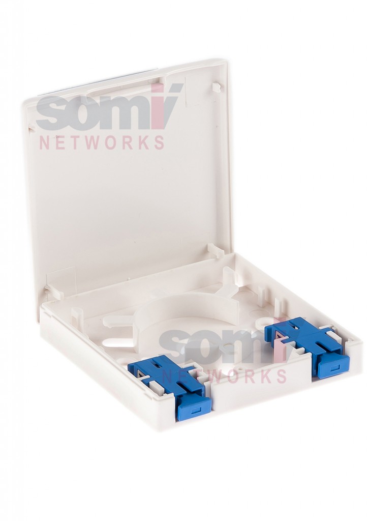 TH-001 fiber optic termination box FTTH, 2 fibers SC adapters 2