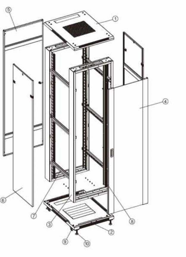 Securitynet standing cabinet drawing