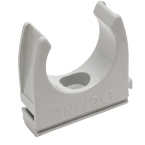 Gofruotų vamzdžių laikiklis pilkas 16mm, 20mm, 25mm, 32mm