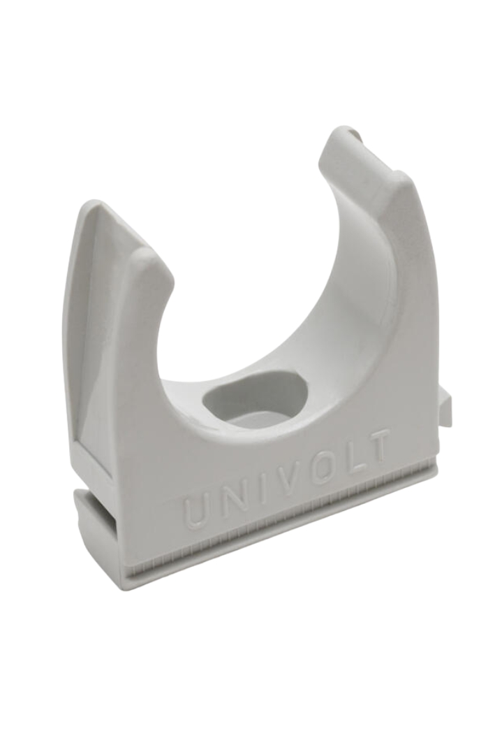 Gofruotų vamzdžių laikiklis pilkas 16mm, 20mm, 25mm, 32mm