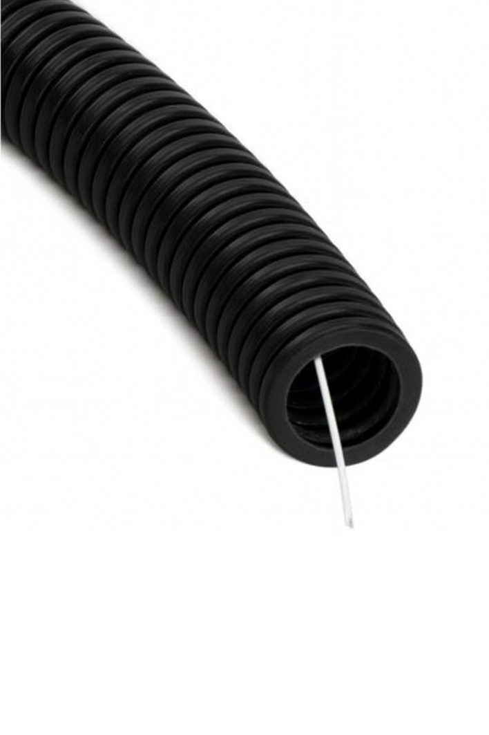 Vamzdis gofruotas Pipelife juodas 750N atsparus UV, 16mm, 20mm, 25mm, 32mm, 40mm, 50mm