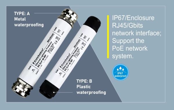 SP-630 604 type B surge protection RJ45 gigabit POE IP67 1